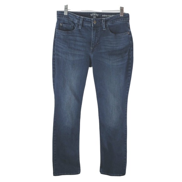 Lee Denim - Riders by Lee Womens Jeans Size 6 Medium Midrise Straight Leg Dark Blue 30x27